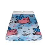 flying pigs Fitted Sheet (Full/ Double Size)