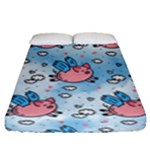 flying pigs Fitted Sheet (Queen Size)