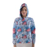 flying pigs Hooded Wind Breaker (Women)