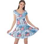 flying pigs Cap Sleeve Dress