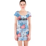 flying pigs Short Sleeve Bodycon Dress