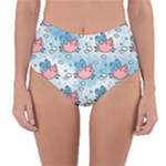 flying pigs Reversible High-Waist Bikini Bottoms