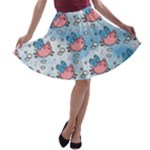 flying pigs A-line Skater Skirt