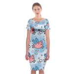 flying pigs Classic Short Sleeve Midi Dress