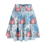 flying pigs High Waist Skirt