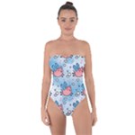 flying pigs Tie Back One Piece Swimsuit