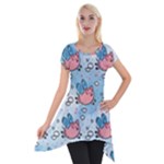 flying pigs Short Sleeve Side Drop Tunic