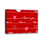 Red Love You Mini Canvas 7  x 5  (Stretched)