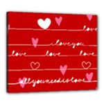 Red Love You Canvas 24  x 20  (Stretched)