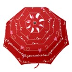 Red Love You Folding Umbrella