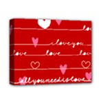 Red Love You Deluxe Canvas 14  x 11  (Stretched)