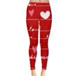 Red Love You Leggings 