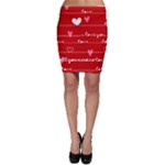 Red Love You Bodycon Skirt