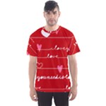 Red Love You Men s Sports Mesh Tee