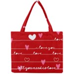 Red Love You Mini Tote Bag