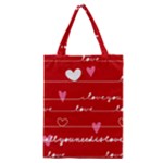 Red Love You Classic Tote Bag