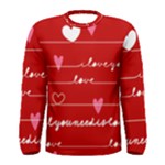 Red Love You Men s Long Sleeve Tee