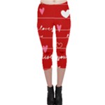 Red Love You Capri Leggings 