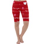 Red Love You Cropped Leggings 