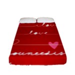 Red Love You Fitted Sheet (Full/ Double Size)