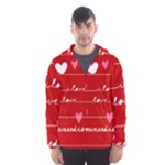 Red Love You Hooded Wind Breaker (Men)