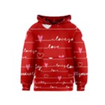 Red Love You Kids  Pullover Hoodie