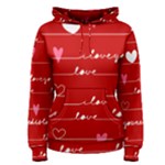 Red Love You Women s Pullover Hoodie