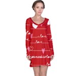 Red Love You Long Sleeve Nightdress