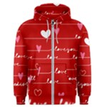 Red Love You Men s Zipper Hoodie