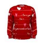 Red Love You Women s Sweatshirt