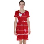 Red Love You Short Sleeve Nightdress