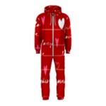 Red Love You Hooded Jumpsuit (Kids)