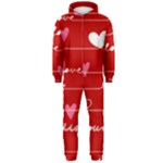 Red Love You Hooded Jumpsuit (Men)