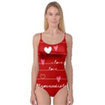 Red Love You Camisole Leotard 