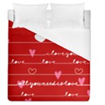 Red Love You Duvet Cover (Queen Size)