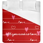 Red Love You Duvet Cover (King Size)