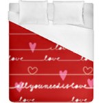 Red Love You Duvet Cover (California King Size)