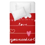 Red Love You Duvet Cover Double Side (Single Size)