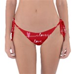 Red Love You Reversible Bikini Bottom