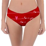 Red Love You Reversible Classic Bikini Bottoms