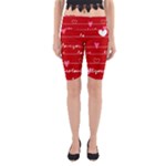 Red Love You Yoga Cropped Leggings