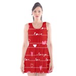 Red Love You Scoop Neck Skater Dress