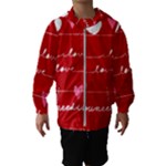 Red Love You Hooded Wind Breaker (Kids)