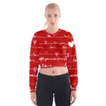 Red Love You Cropped Sweatshirt