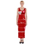 Red Love You Fitted Maxi Dress