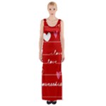 Red Love You Maxi Thigh Split Dress