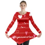 Red Love You Long Sleeve Tunic 