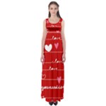 Red Love You Empire Waist Maxi Dress