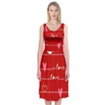 Red Love You Midi Sleeveless Dress