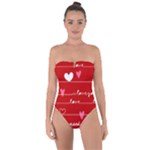 Red Love You Tie Back One Piece Swimsuit